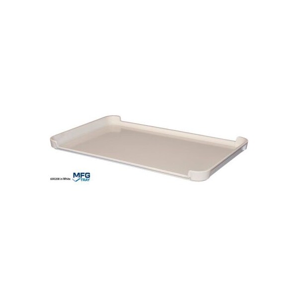 Mfg Tray Molded Fiberglass Stackable Conveyor/Assembly Tray 600208 -23-7/8"L x 14-7/8"W x 1-3/8"H, White 6002085269 - main